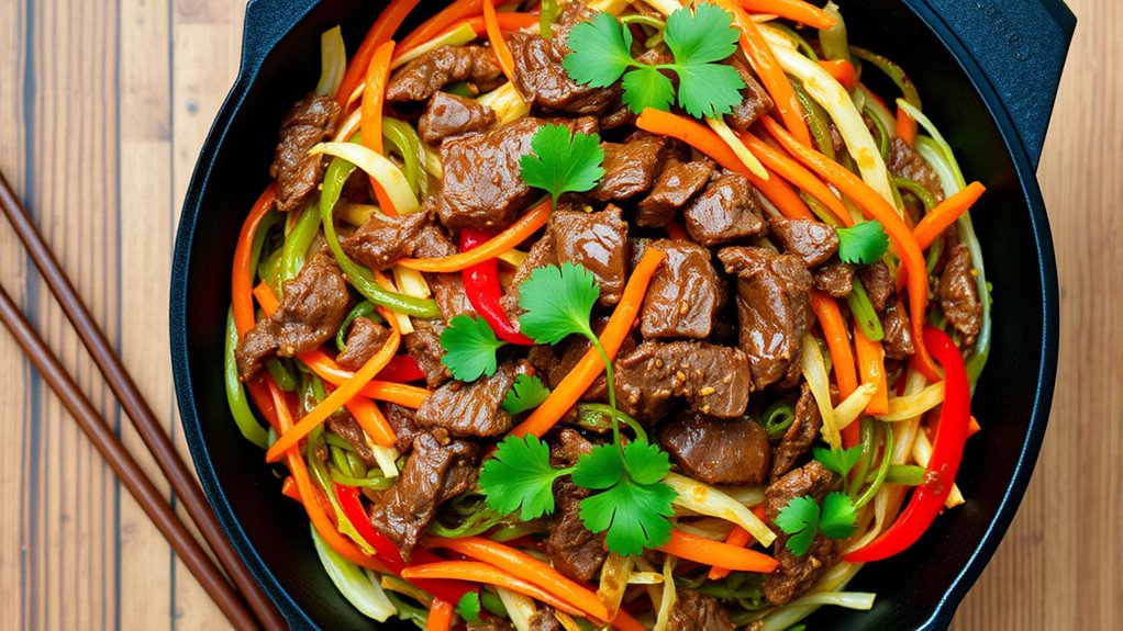 asian style beef and slaw