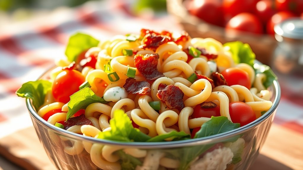 bacon and ranch pasta salad