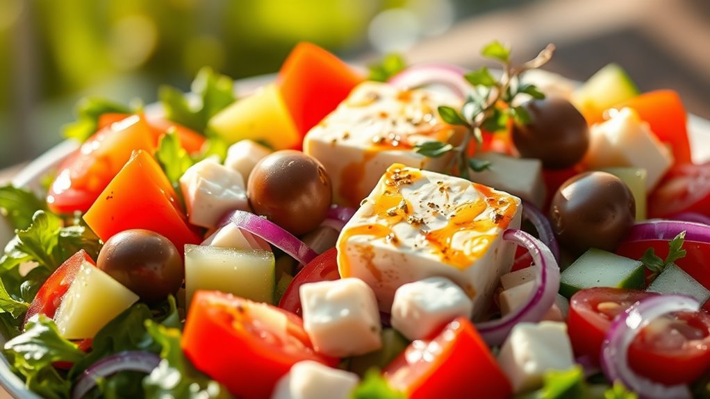 baked feta greek salad