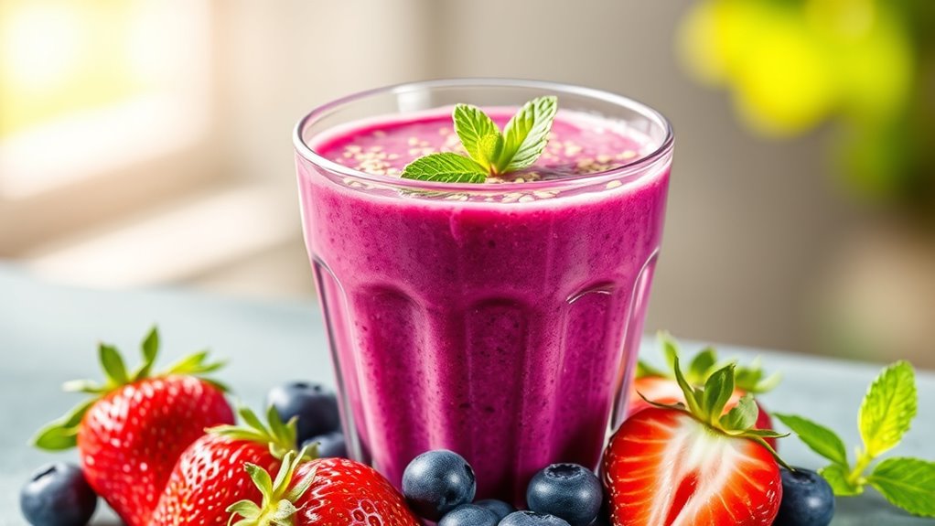 berry flavored flax smoothie recipe