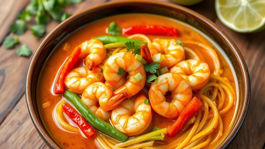 curry shrimp noodle dish