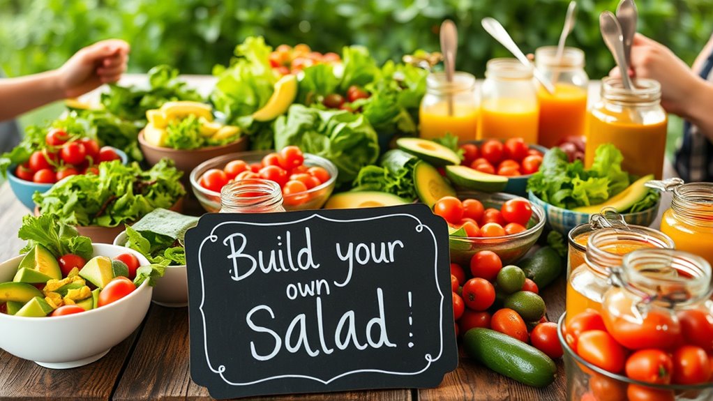 customizable salad creation station