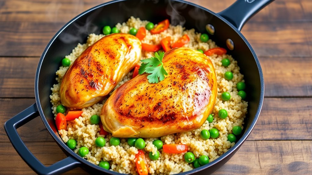 healthy quinoa chicken dish