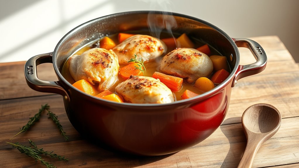 hearty chicken stew preparation
