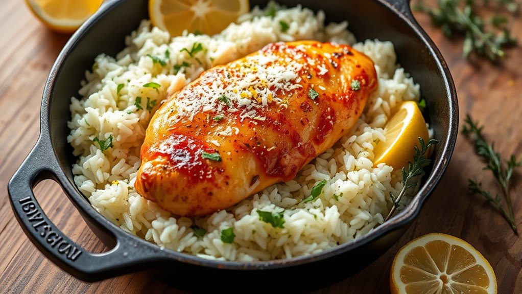 lemon parmesan chicken bowl
