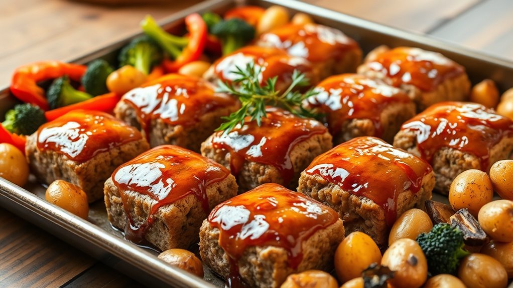 mini meatloaf sheet pan