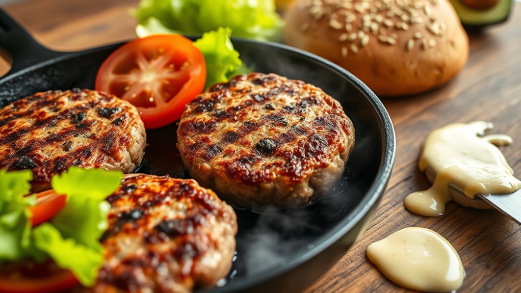 perfectly shaped burger patties