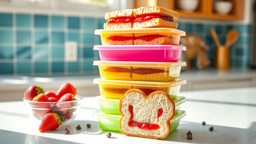 prepare frozen pb j sandwiches