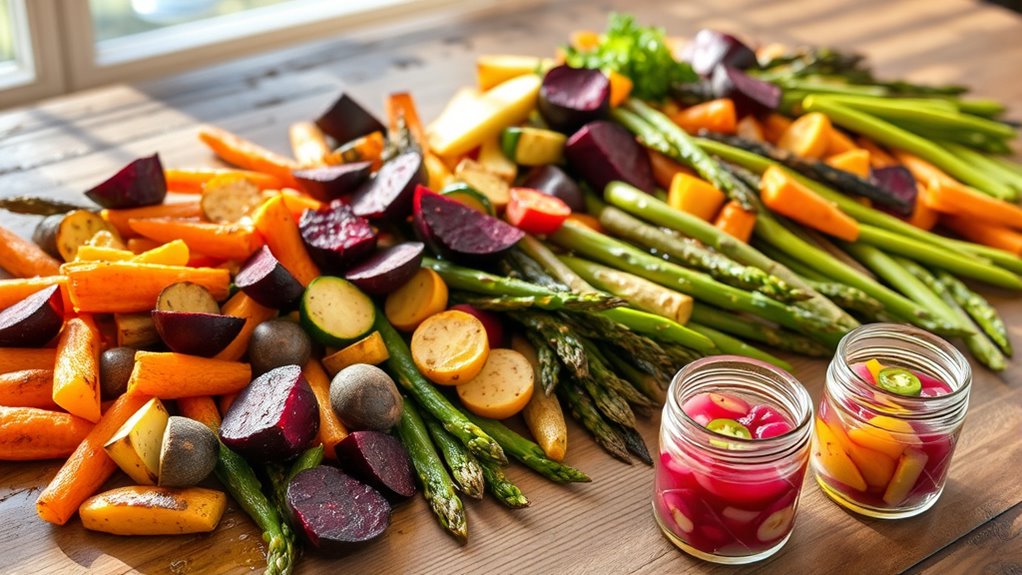 quick pickled roasted vegetables