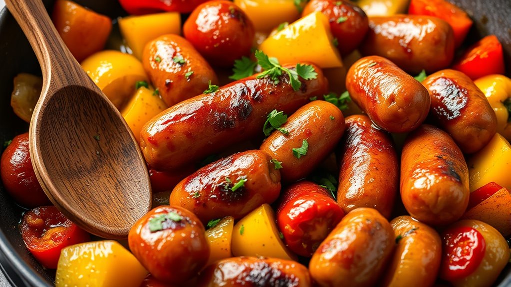 sausage with peppers and onions