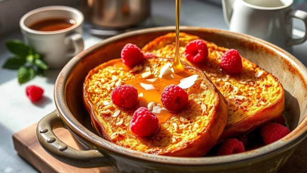 slow cooked raspberry coconut toast