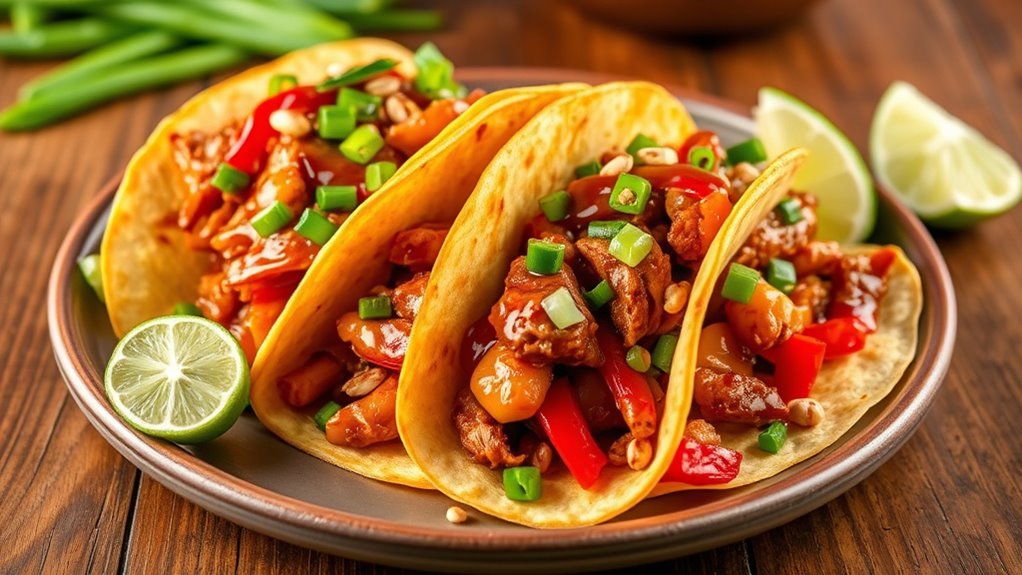spicy chicken taco fusion