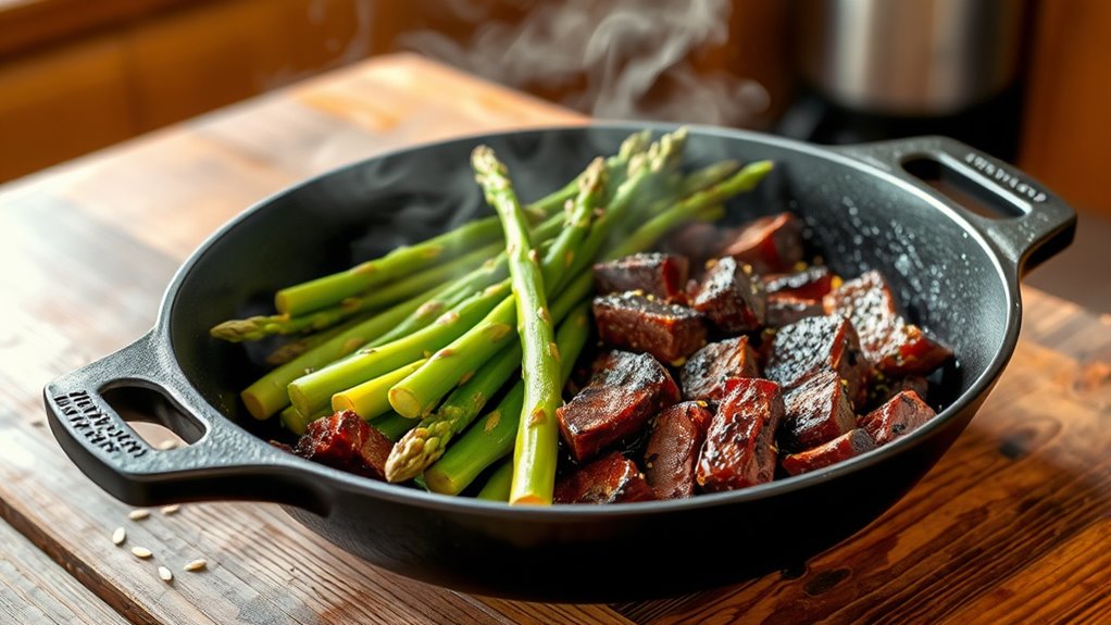 teriyaki beef with asparagus