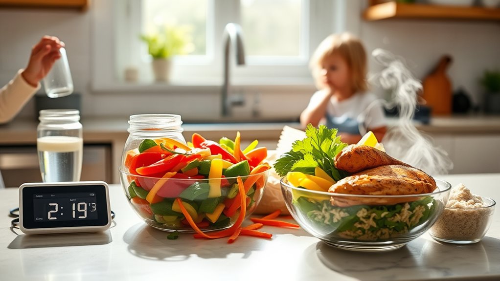 meal prep and healthy snacks