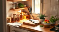organized prep for small kitchens