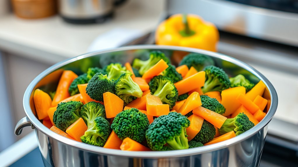 steaming preserves nutrients effectively
