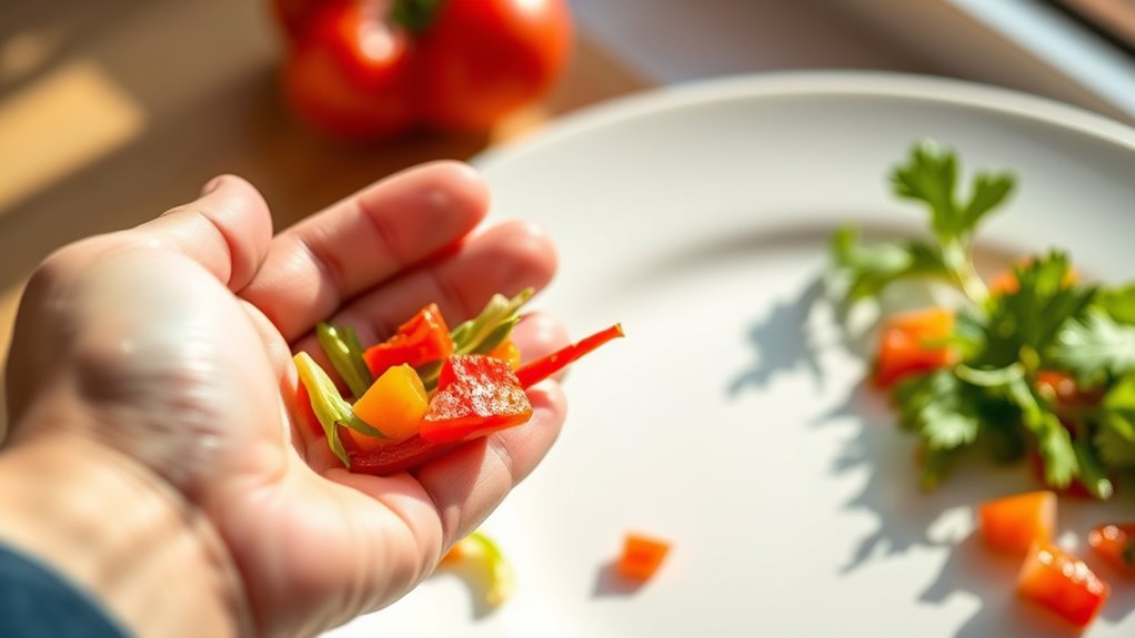 use your hand for portions