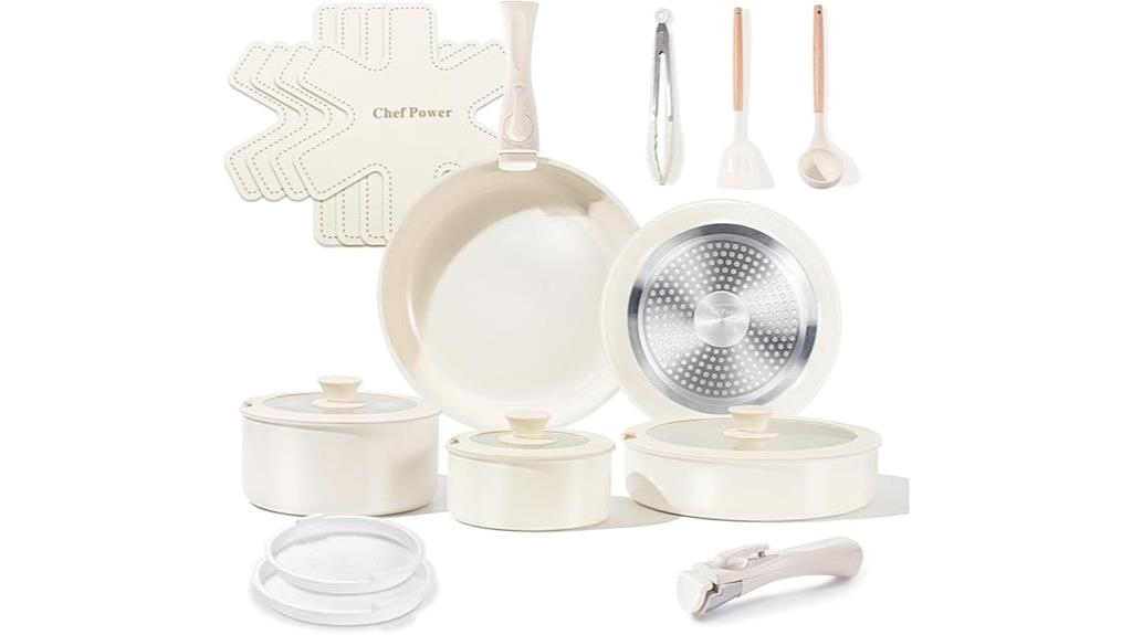 19 piece nonstick cookware