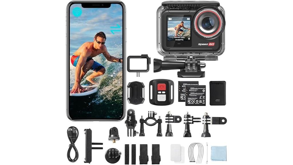 4k60fps waterproof action camera