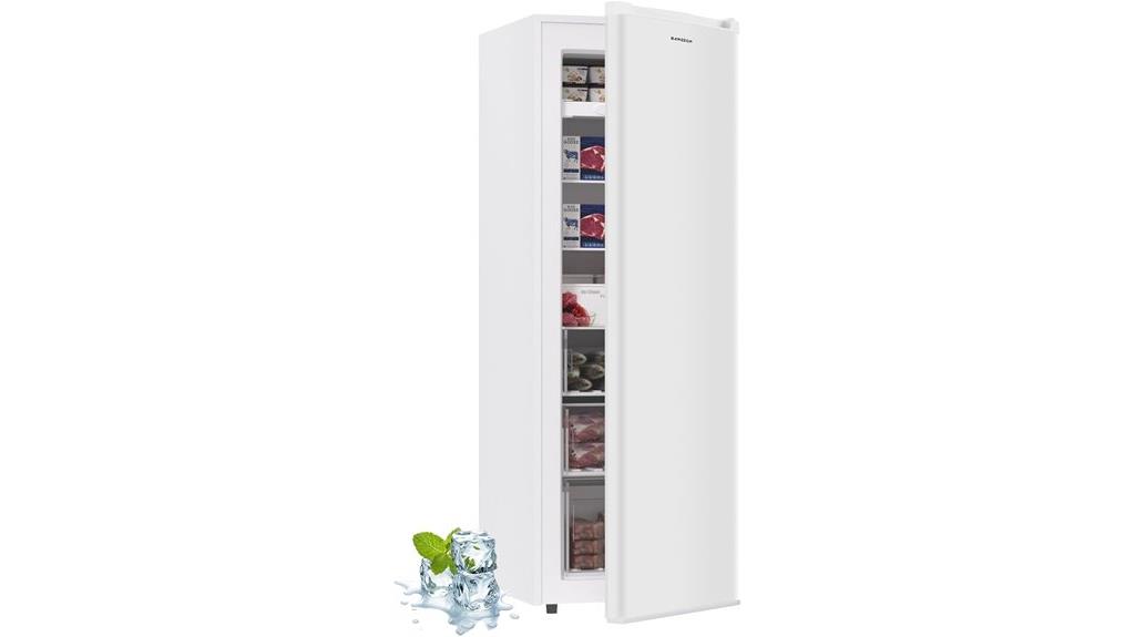 7 cubic feet upright freezer