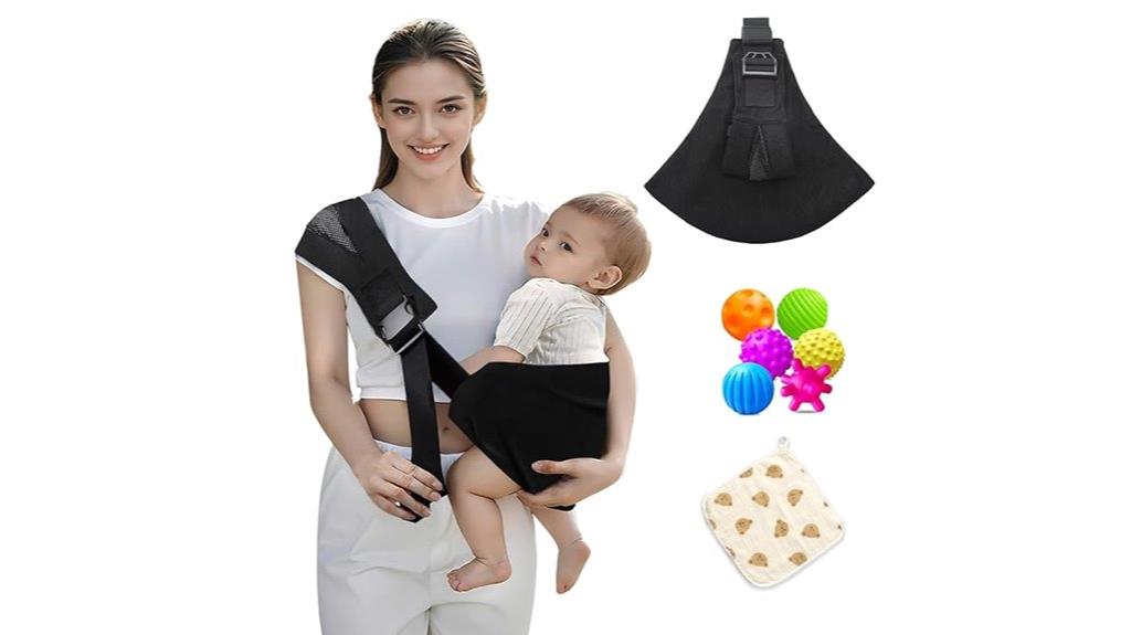 adjustable baby sling black