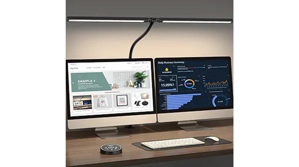 adjustable clamp desk lighting