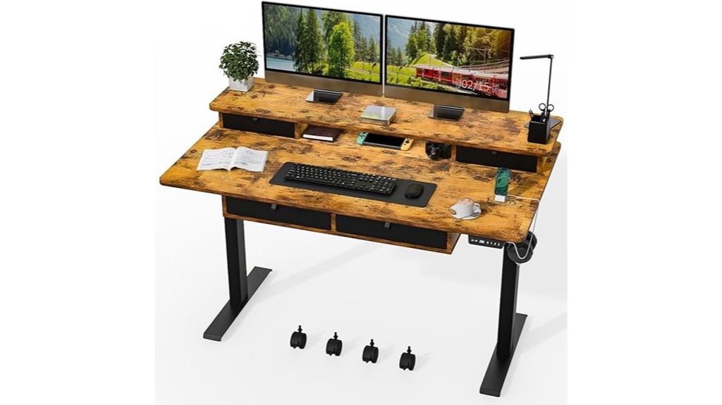 adjustable standing desk with usb
