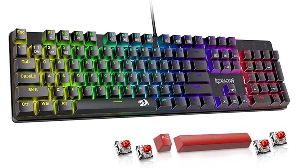 backlit hot swappable red switches
