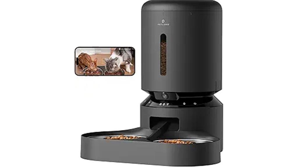 camera enabled automatic cat feeder