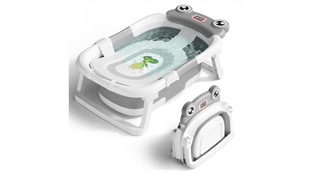 collapsible baby tub with cushion