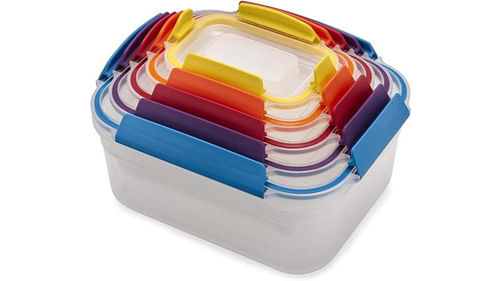colorful nesting storage containers