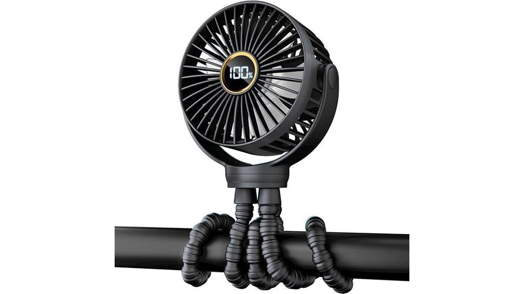 compact stroller travel fan