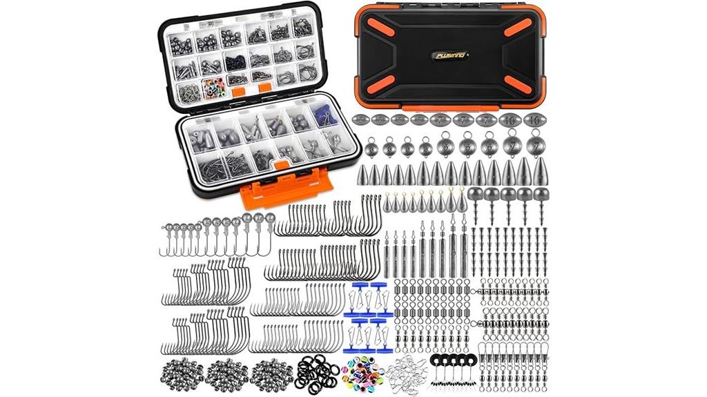 fishing gear with tackle box