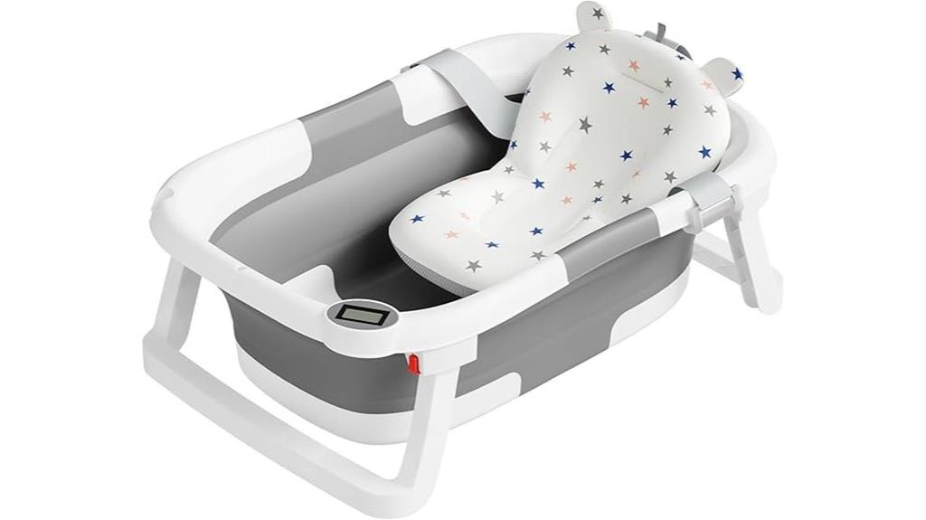 foldable baby bathtub with cushion