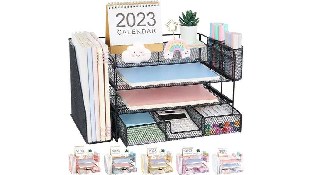 four tier desk organizer