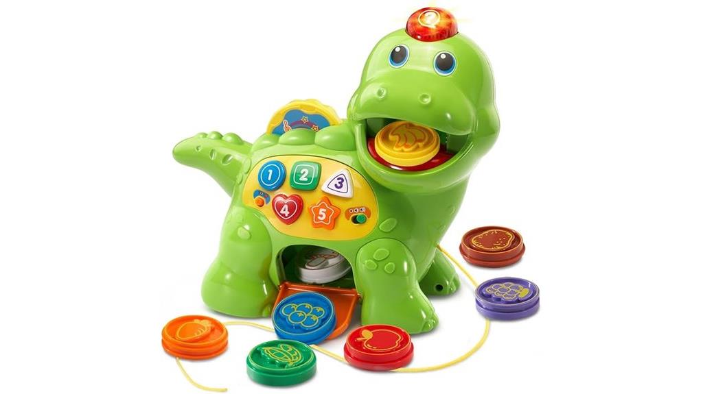 green dino counting toy