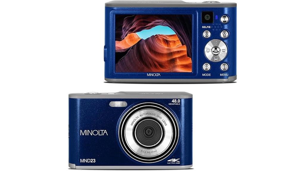 high resolution camera with storage