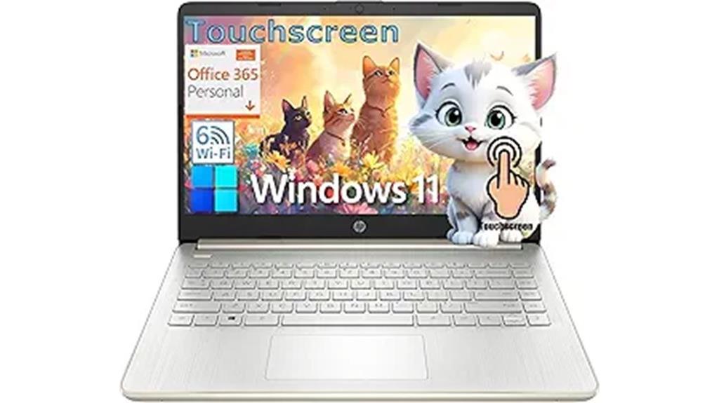 hp touchscreen laptop specifications