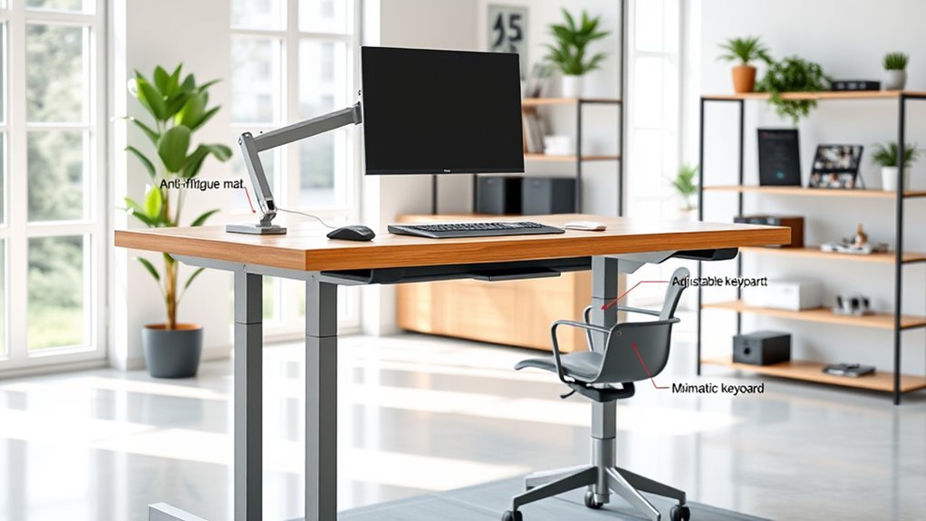 key standing desk features