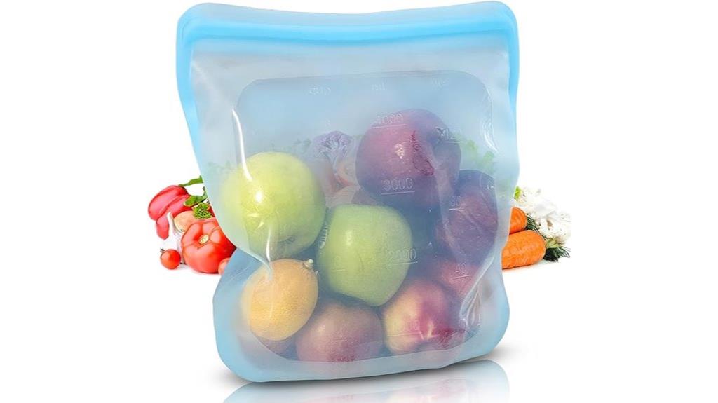 large blue silicone bags