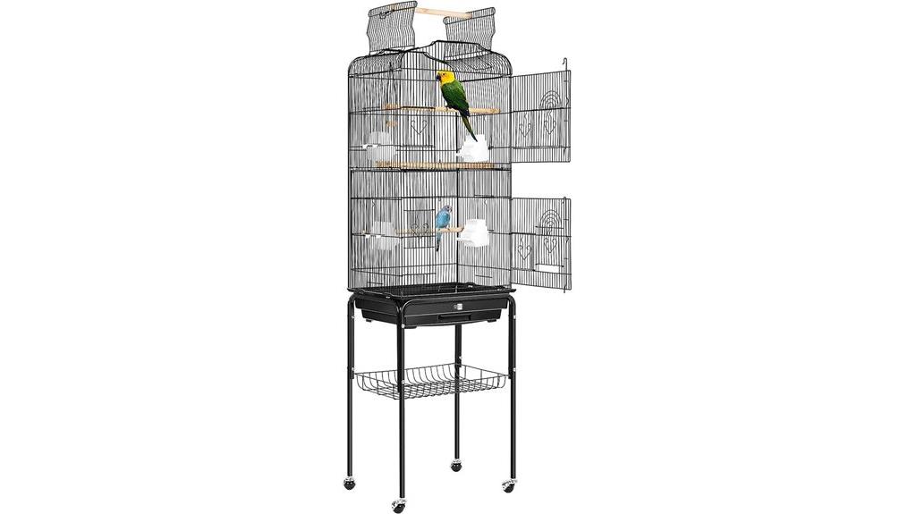 large rolling bird cage