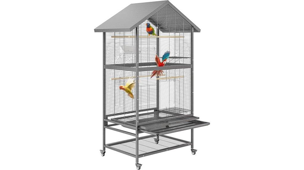 large steel bird cage