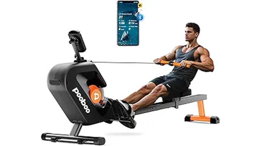 magnetic lcd rowing machine