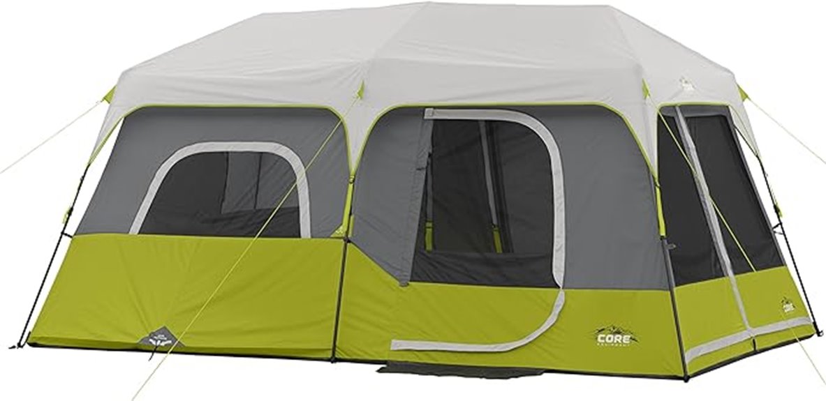 nine person green cabin tent