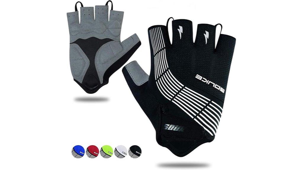 padded shock absorbing cycling gloves