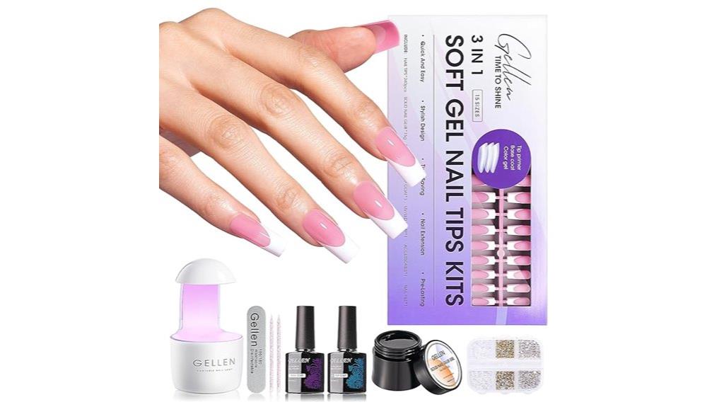 pink press on nail kit