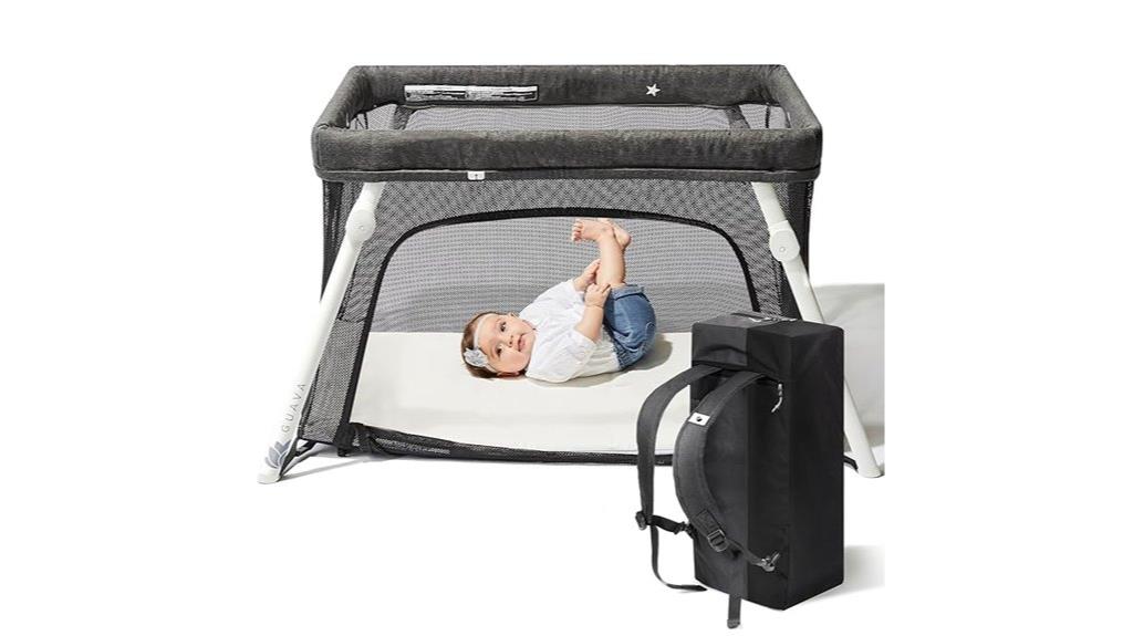 portable crib with mattress