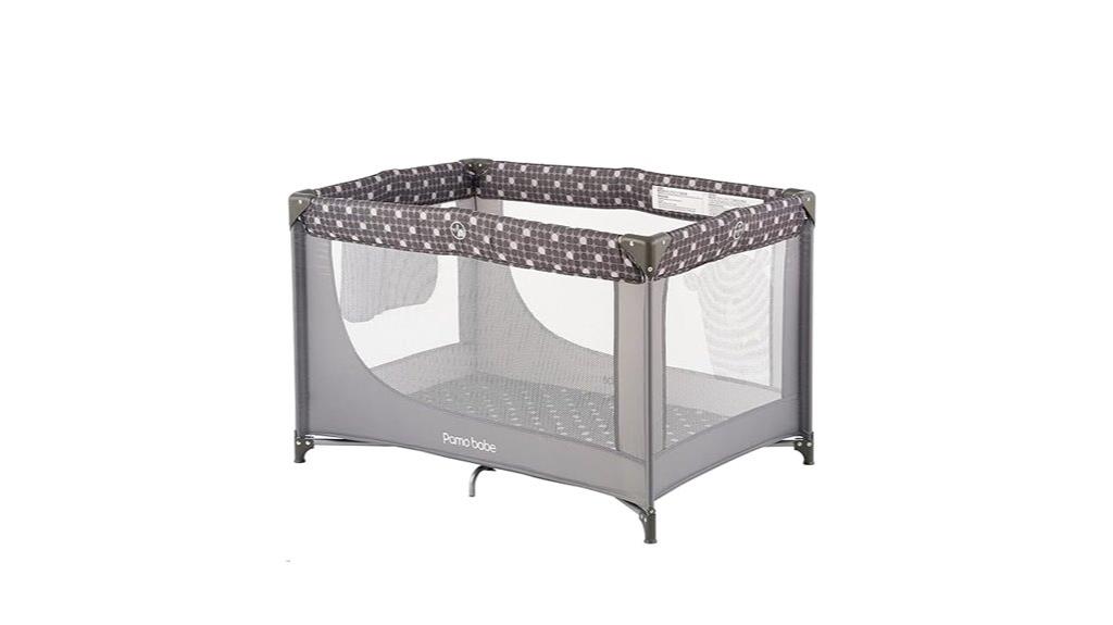 portable grey baby playpen