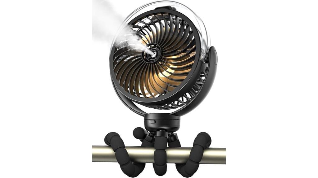 portable misting fan with battery