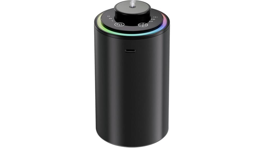 portable waterless diffuser with light